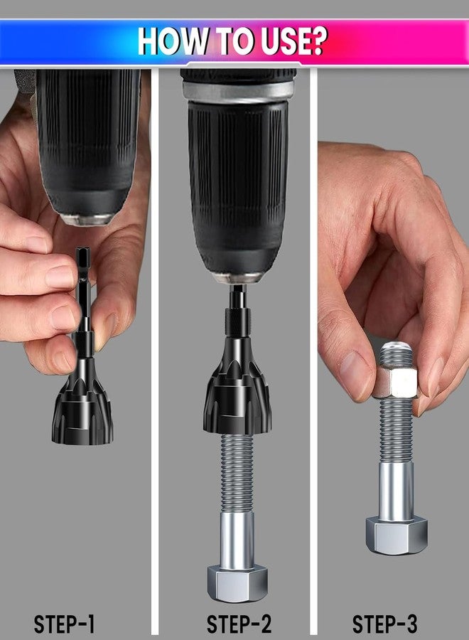 amiciTools Chamfering Drill Bit with Tungsten Carbide Blades, 1/8"-3/4" Deburring Tool, Quick Release 1/4” Hex Shank, Ideal for Bolt Repair - Image 5